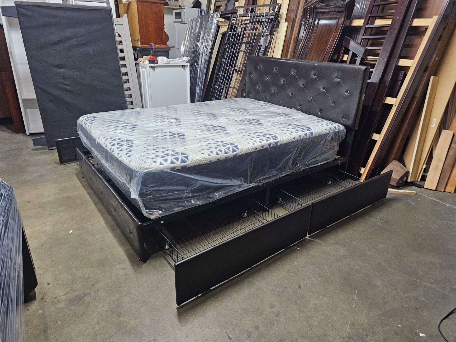 Queen bed and mattress