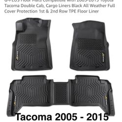 Floor Mats Liners All Wether For Toyota Tacoma 2005 - 2015
