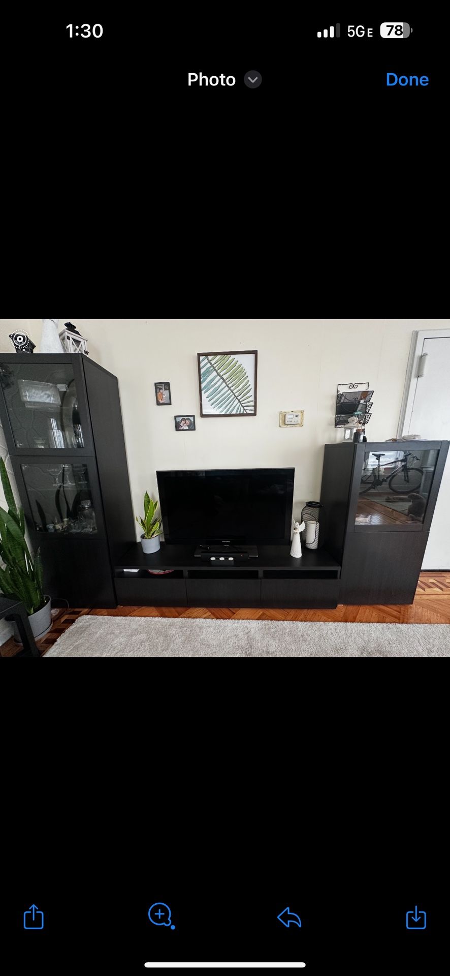 IKEA Black-Brown TV & Display Cabinet – Great Condition!