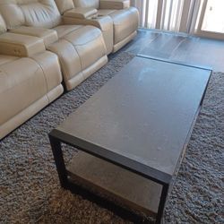 leather Recliner 2 Pieces With Table
