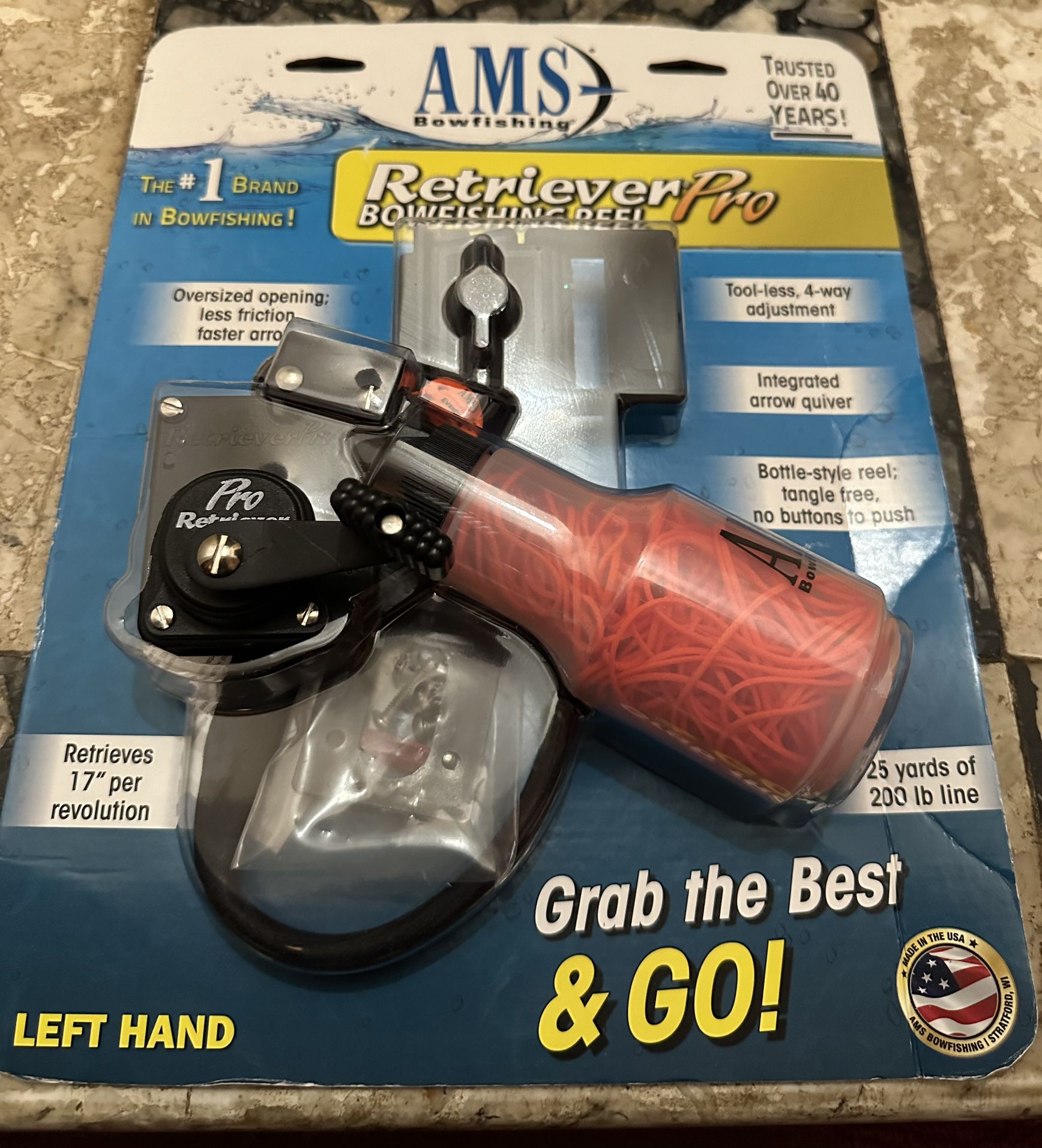 AMS Retriever Pro Bowfishing Reel SKU - 419340 - Left Hand Sealed