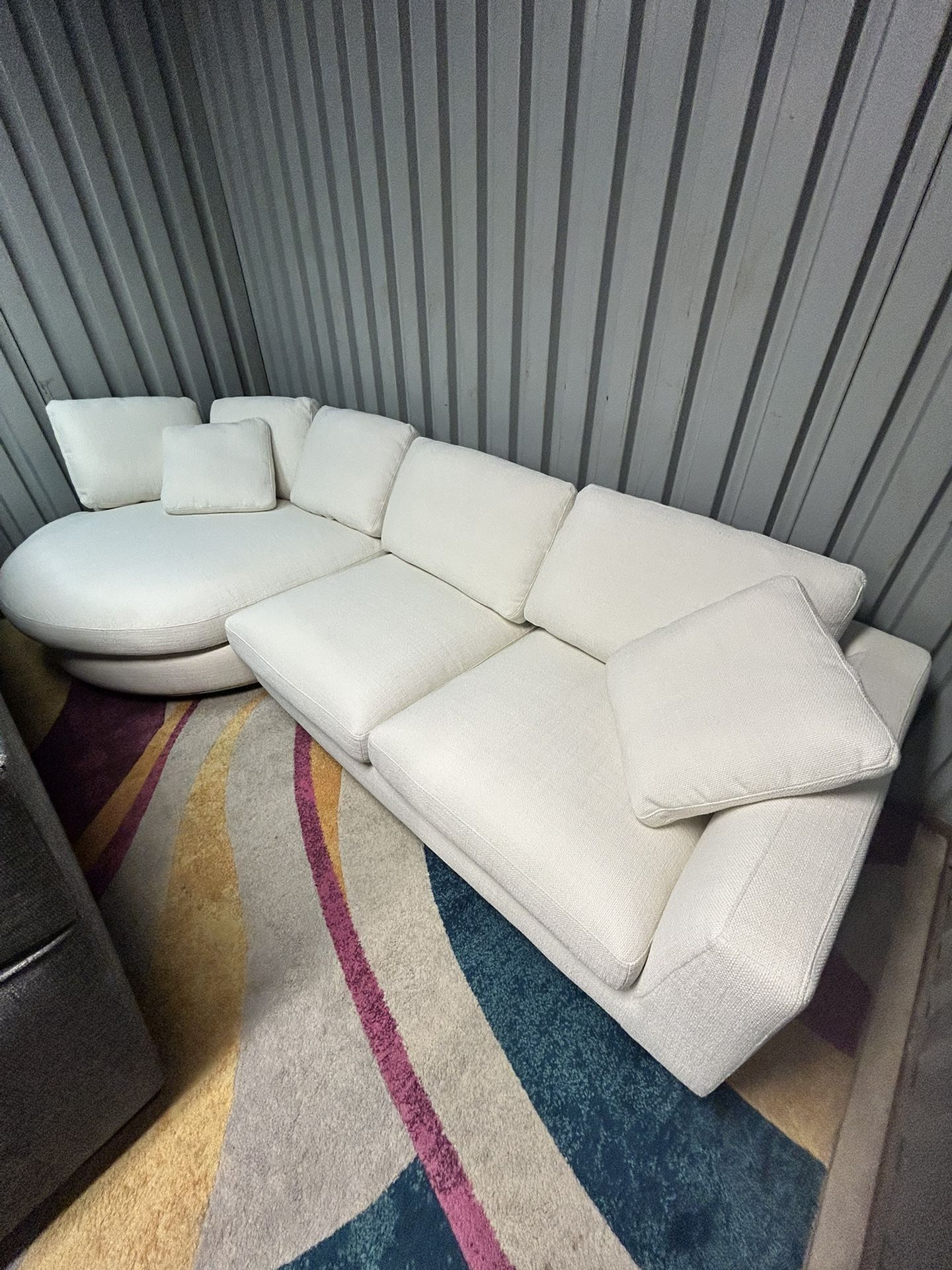 (Delivery Offer) Castlery Hamilton Round Chaise Sectional Sofa