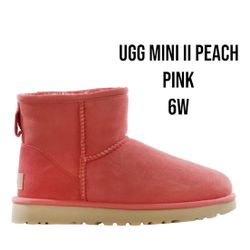 Manufacture Coloring Defected WMNS Ugg Mini II Peach Pink 