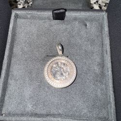 David Yurman St Christopher Amulet, sterling silver w white diamonds