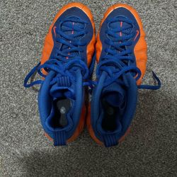 Nike Foamposite Blue And Orange 8.5