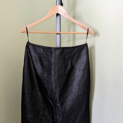 Calvin Klein Black W/metallic Accents Pencil Skirt, Size 12