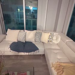 White Leather Sofa