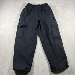 Pro Club Sweatpants Men's S Black  Fleece Heavyweight Cargo Pockets Y2K #2643