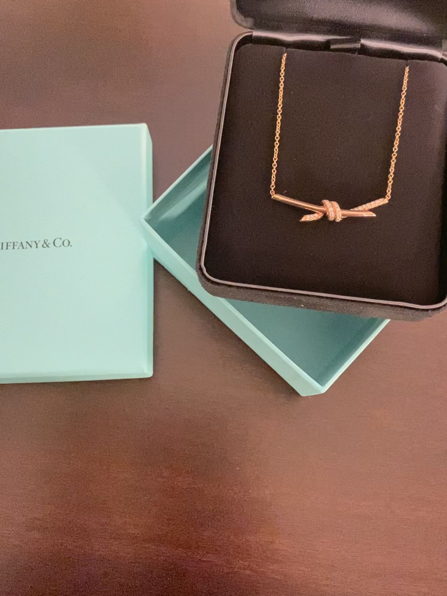 Tiffany Diamond Knot Necklace