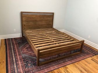 Linea Crate and Barrel queen bed frame