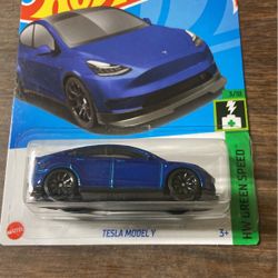 Hot Wheels Tesla Model Y 15/250 HW Green Speed 3/10