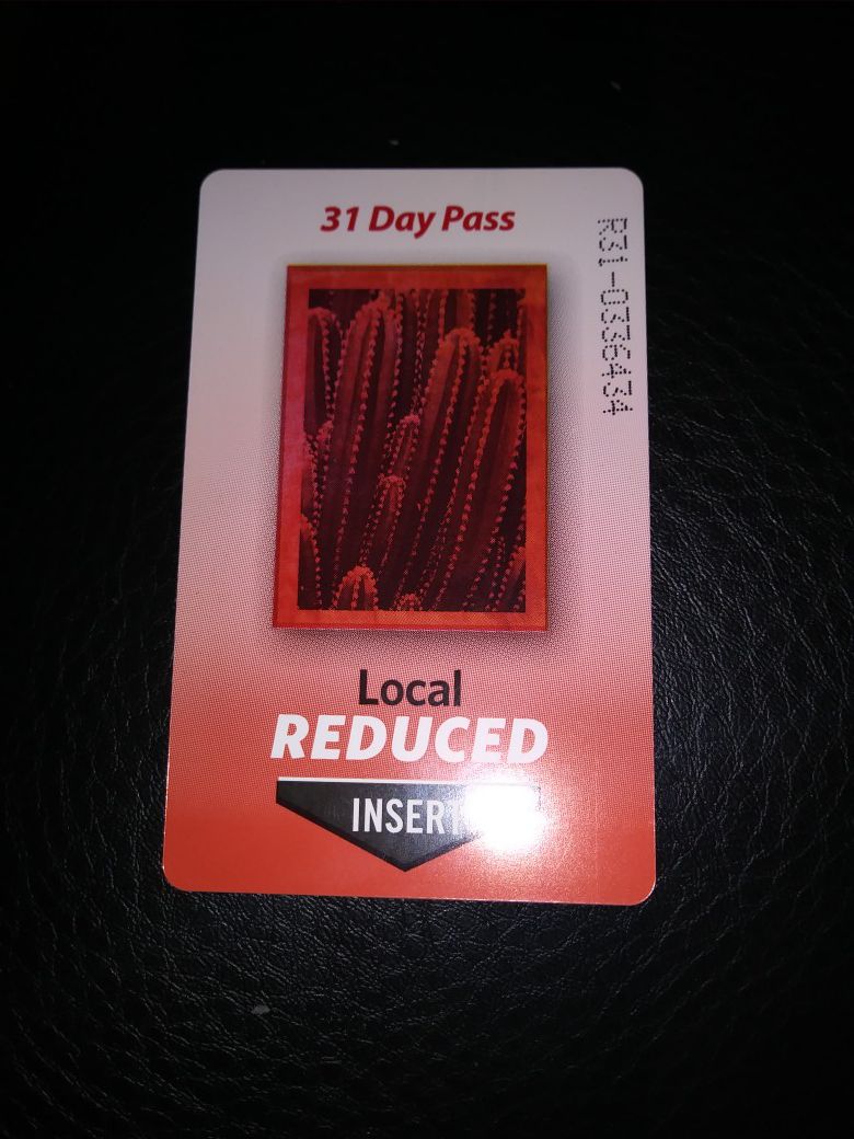 31 day reduced bus pass