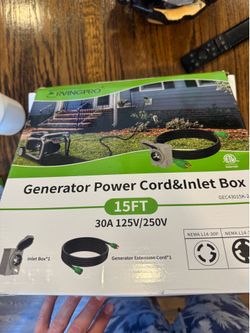 Generator power cord&inlet box