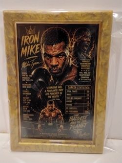 Mike Tyson 7" x 10" Resin tray with stand