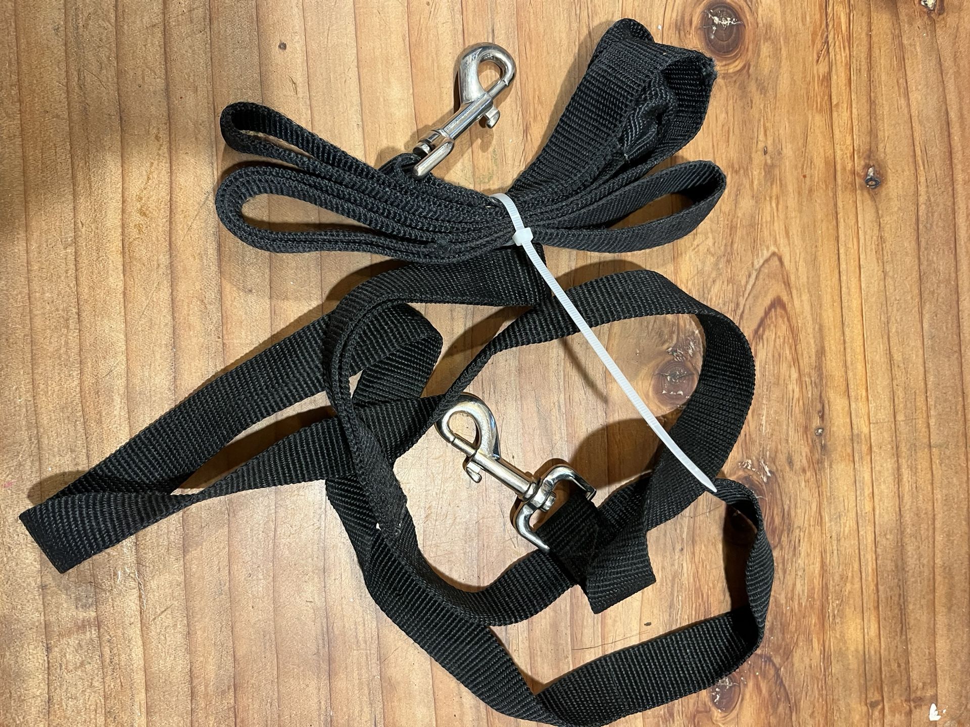 Two Black Dog Leashes