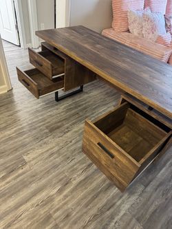Dark Brown Desk (chair optional)