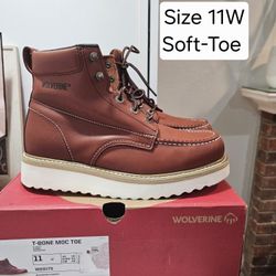Wolverine Soft Toe Work Boots Size 11w