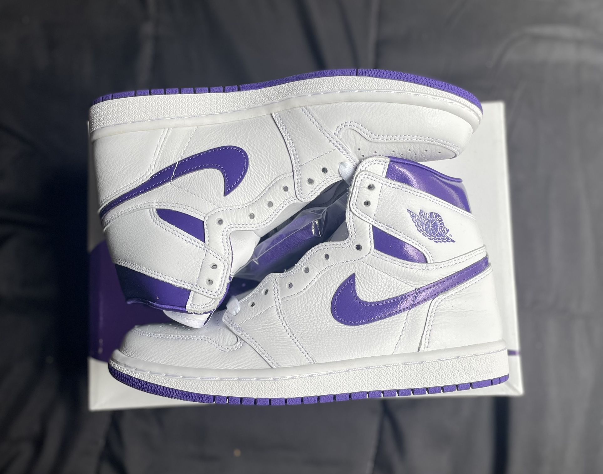 HOT White Court Air Jordan Retro High Purple Womens Jordan