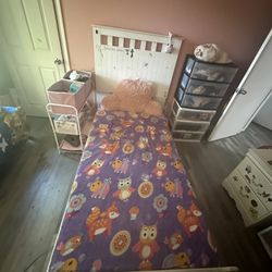 Twin Bed/kids Mattress And Frame 