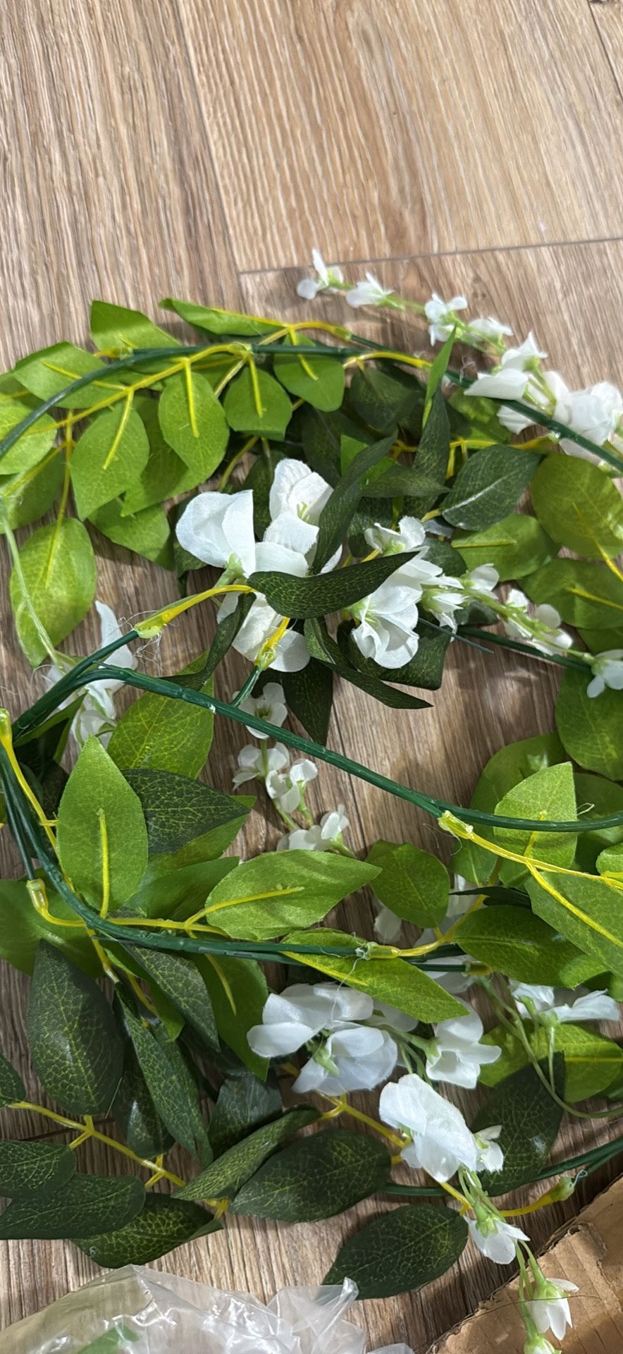 ong Silk Flower Rattan Faux Plant Panel Exquisite Appearance for Party Wedding Dec