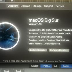 13 Inch MacBook Pro i7 (2016) 