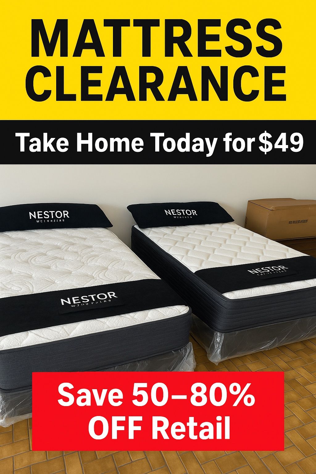  Brand New Mattresses – Save 50%–80%! 💥