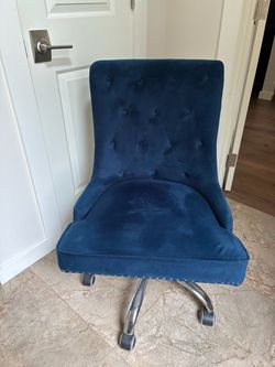 Velvet swivel office desk chair