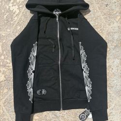 Black Chrome Hearts Zip-Up 