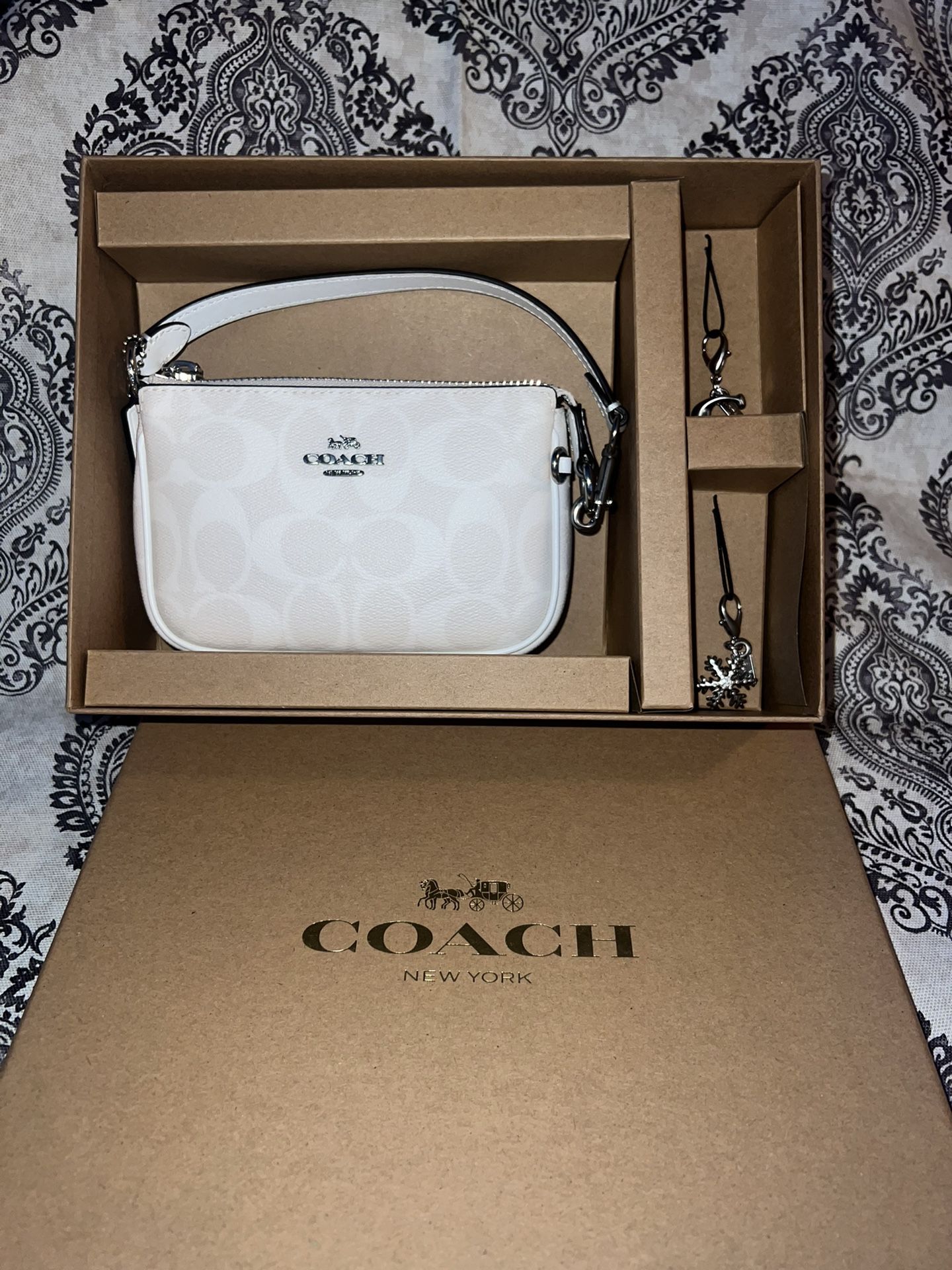 NIB White Coach Mini Handbag