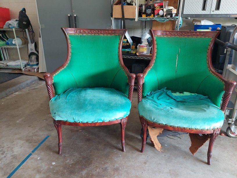 2 Antique Chairs. 50 to 60+ years old. CHEAP!