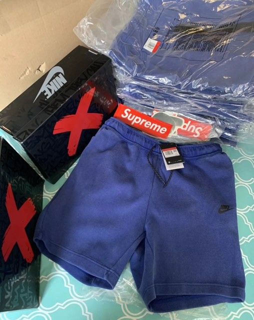 Brand New Men's Nike Tech Fleece Shoes In Washed Blue Only Size Medium, Large And Xtra Large Available