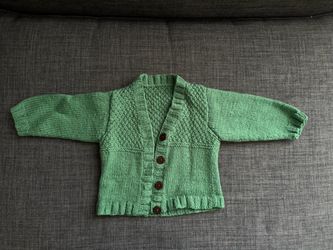 Crochet Boy’s Green Cardigan