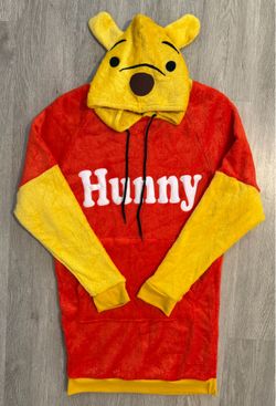 Winnie the Pooh Plush Hoodie Dress / Oversized Lounge Hoodie