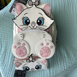 Loungefly Marie Big Feet Backpack And Wallet Set NWT 