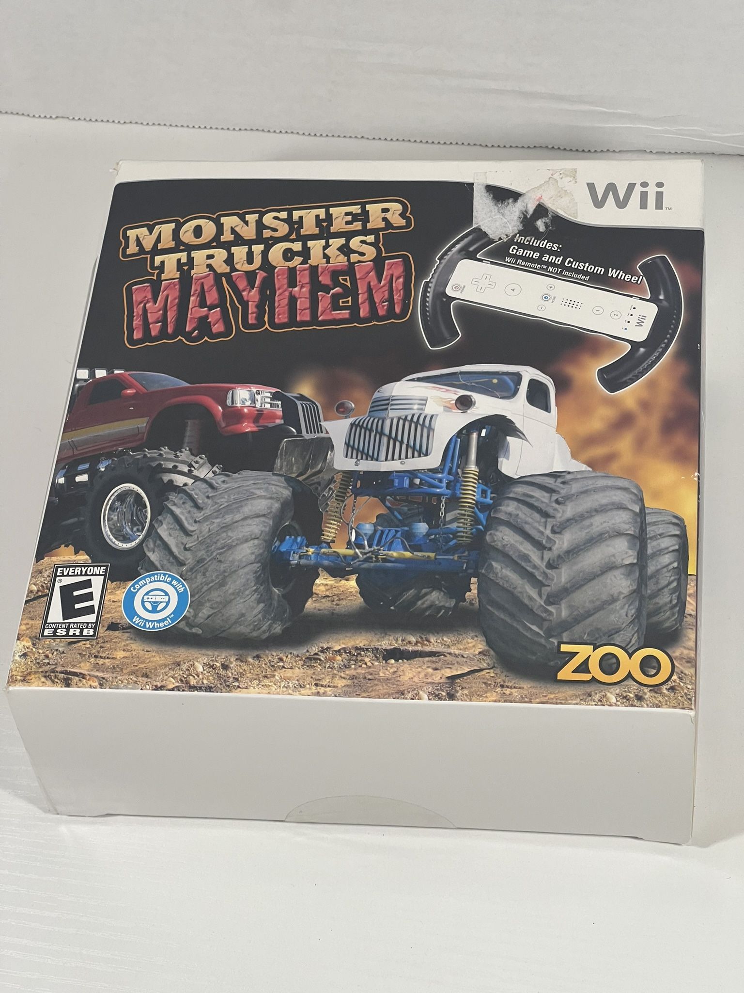 Monster Trucks Mayhem Game With Racing Wheel