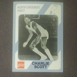 Collegiate 1989-90 Charlie Scott North Carolina's Finest Tar Heels #28 Coca-Cola Basketball Card Vintage Collectible NCAA