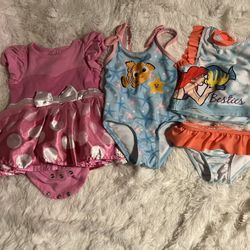 Bundle Of 3 Baby Girls Dress And Swimsuits 12 Months 