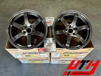 Rays VOLK RACING TE37 SAGA SL 18x9.5 5x114 +35 WRX STI GR WHEEL RIM PRESSED GRAPHITE
