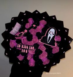 Ghostface Horror Themed Rose Bouquet