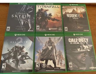 6 XBOX one Games