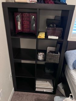 Cube storage organizer- dark brown