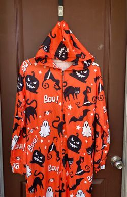 Halloween Hooded Zip-Up  Onesie Pajamas