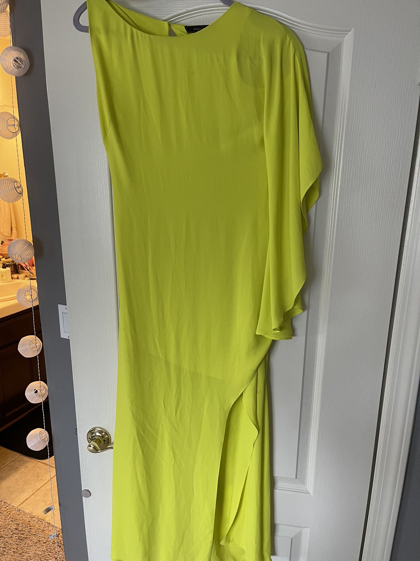 Long Neon Yellow Dress 