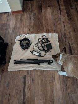 Headphones, Power Adapter, and Tripod Bundle
