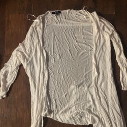 Thin White Cardigan 