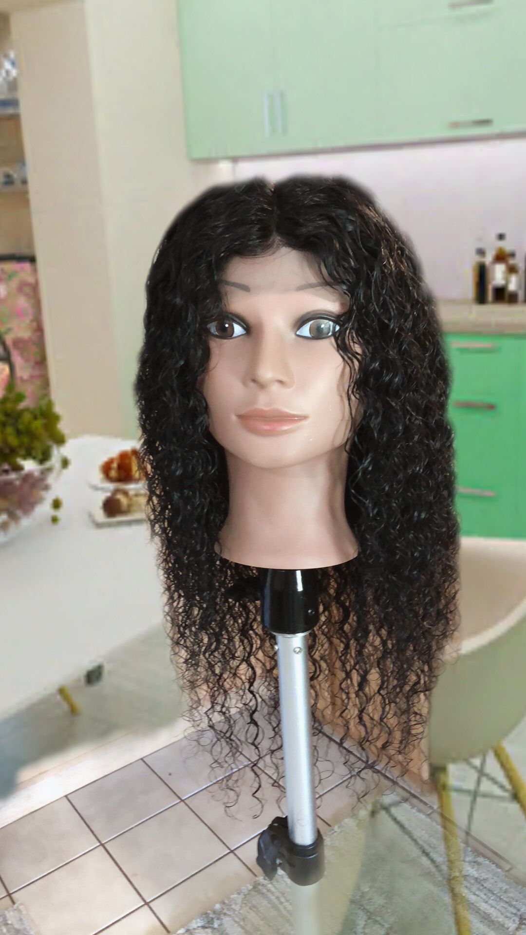 20 inch Brazilian virgin deep wave lace front wig