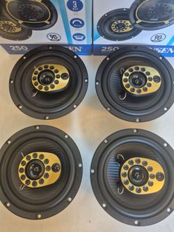 JENSEN 2 PAIRS 6.5" 3 WAY 250 WATTS CAR SPEAKER