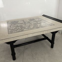 VINTAGE BAMBOO COCKTAIL TABLE 
