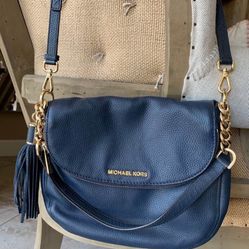 Michael Kors Navy Blue Crossbody Purse And Wallet