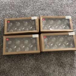 Arts Mind DIY Clear Christmas Ornament “Christmas Noel”, 4 Boxes, 8 Pcs Ea, NEW